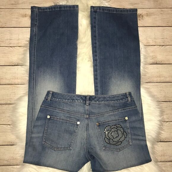 St. John Jeans Distressed Denim Jeans - Picture 3 of 7